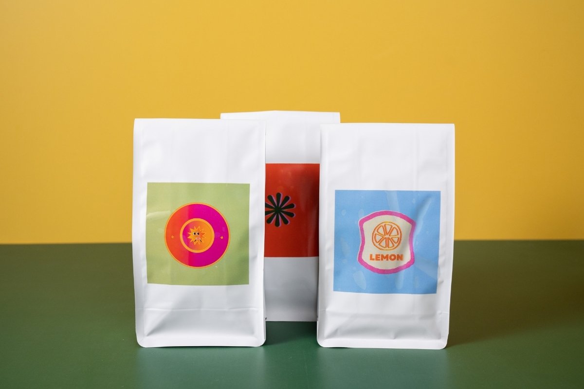 A collection of different custom packaging packets kept together