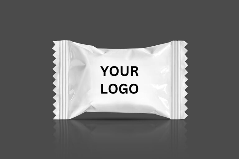 A custom pack of candy shown in the image