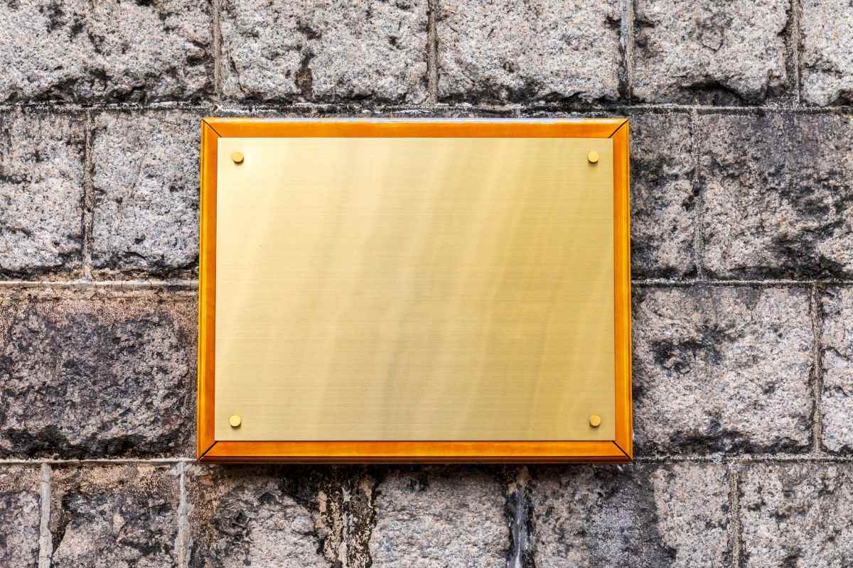 A custom wall plaque, ready to be customized, is shown in the image