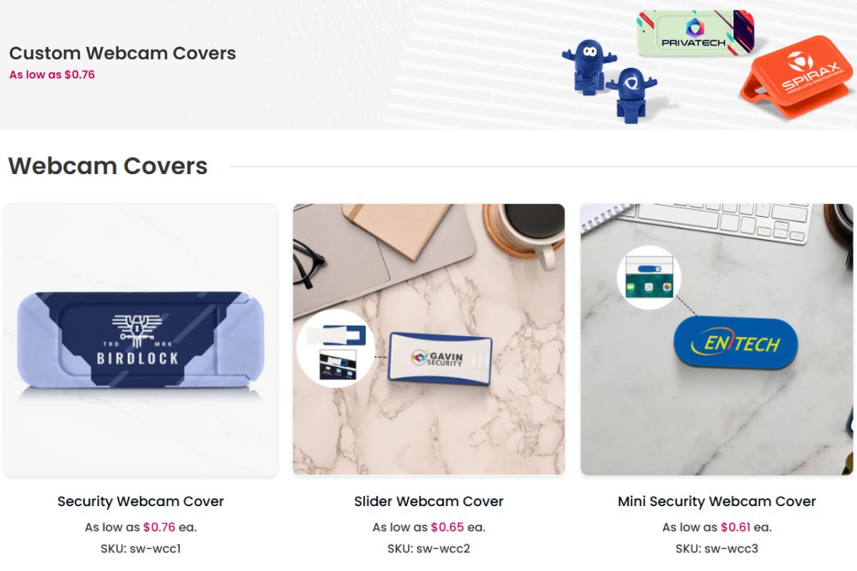 A custom webcam covers for sale