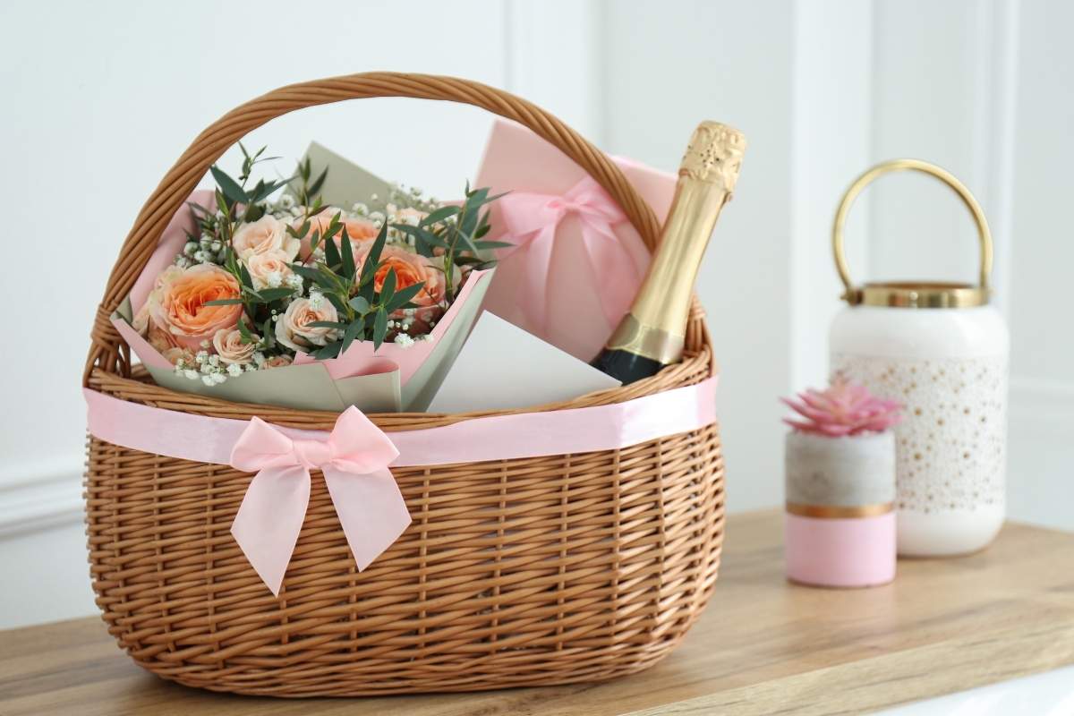 A custom wellness gift basket
