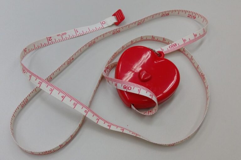 A heart shaped custom tape measure