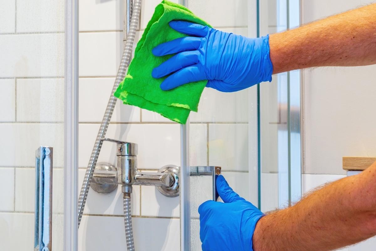 A person is using custom cleaning cloth