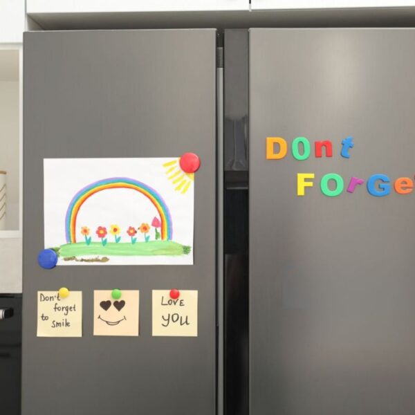 Custom sticky notes being used at home as reminders