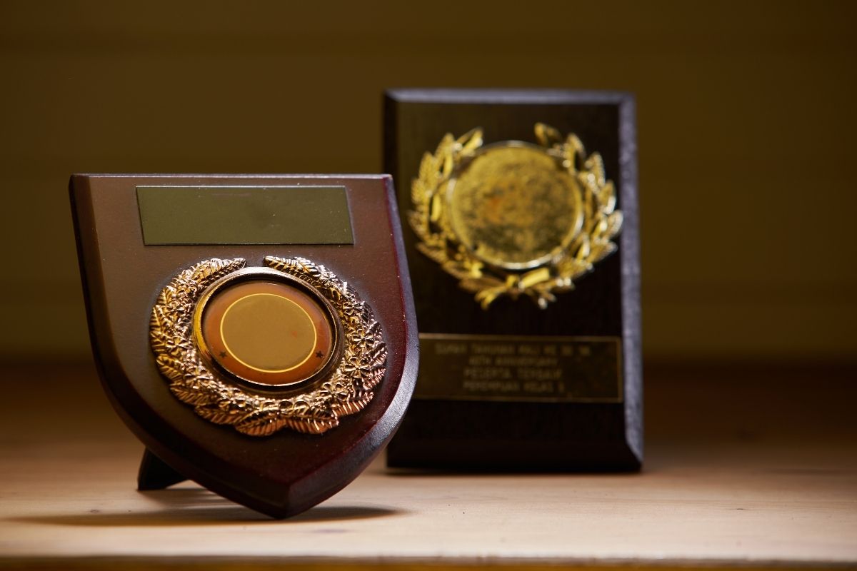 Two Different type of custom plaques kept with each other