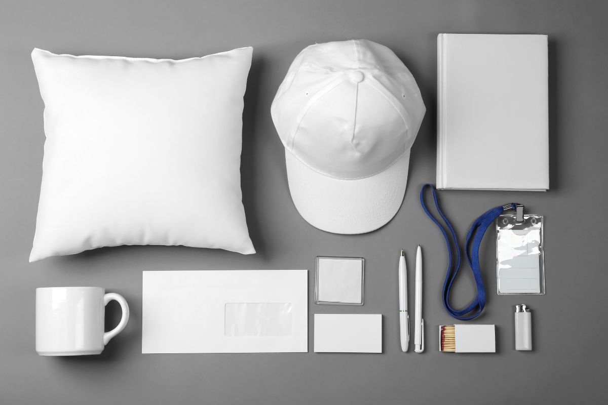 A collection of products for new employee to be customized by company with its logo and color