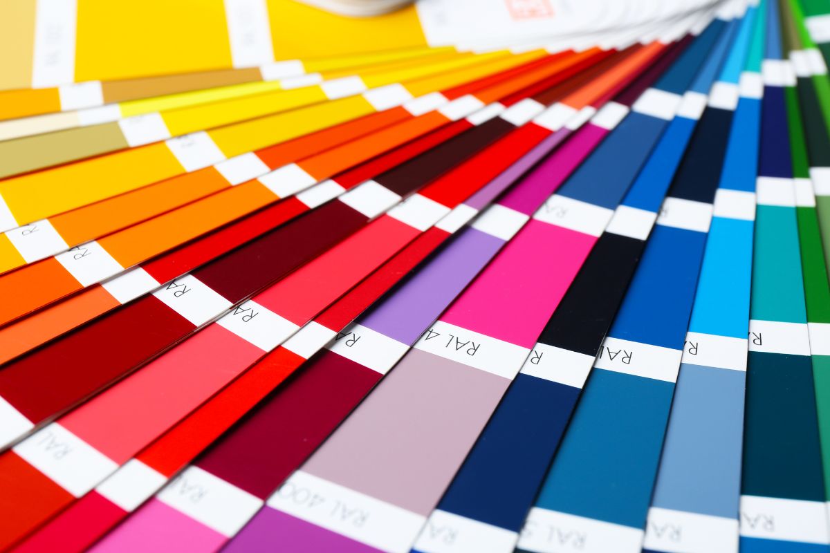 A color pallete to choose color for t shirts