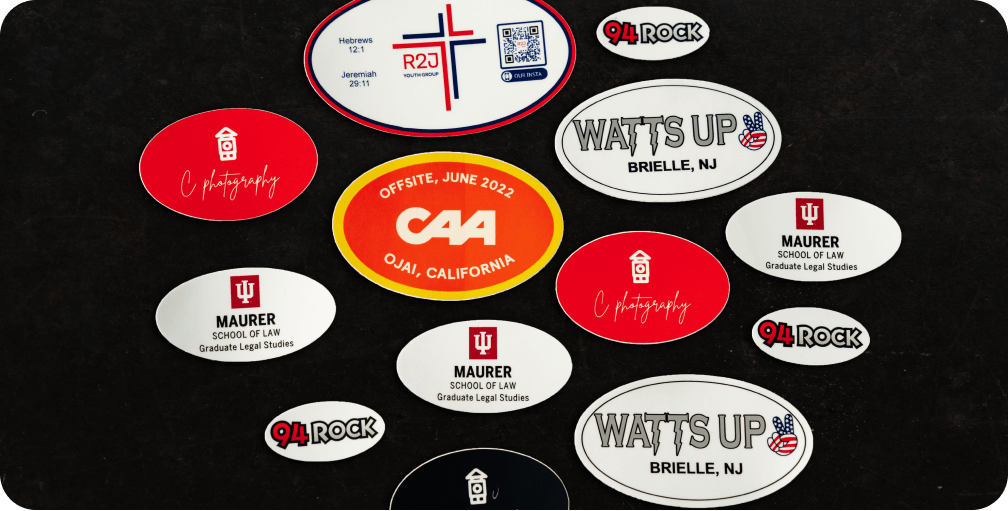 Full Color Oval Stickers